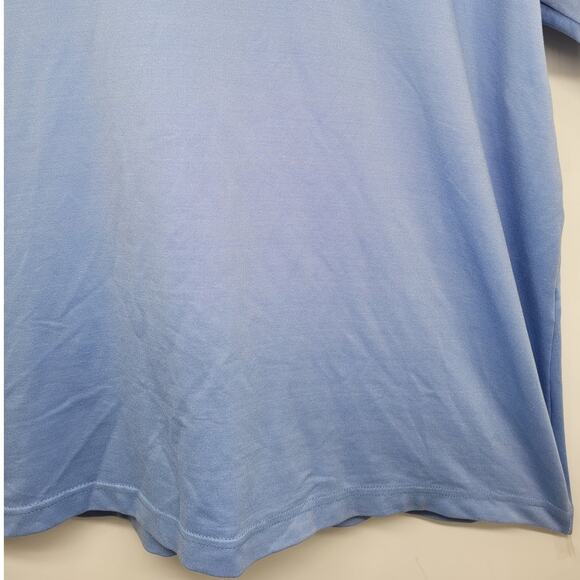 Elizabeth Blue‎ Short Sleeve Minimal Chic Ladies T-Shirt Blouse plus size 1 - Picture 8 of 10